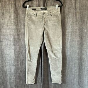 Lucky brand Brooke legging gray corduroy jean size 4/27 waist